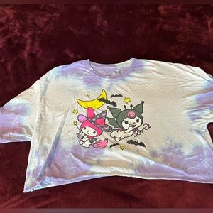 Hot Topic Sanrio Kuromi My Melody Tie Dye crop top